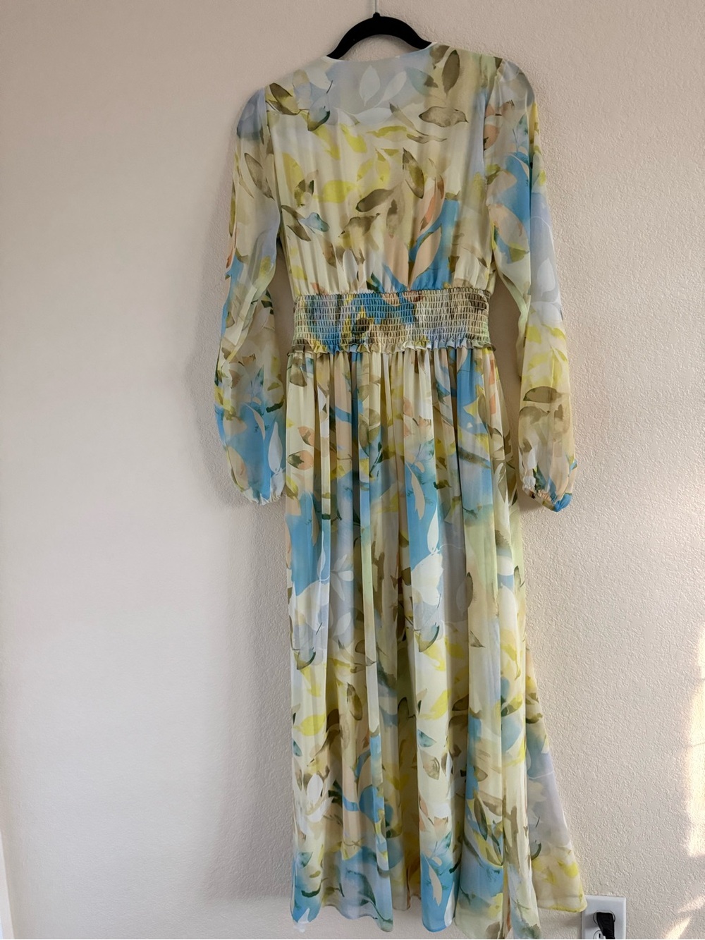 Laundry By Shelli Segal Yellow and Blue Floral Maxi Dress - Picture 5 of 5